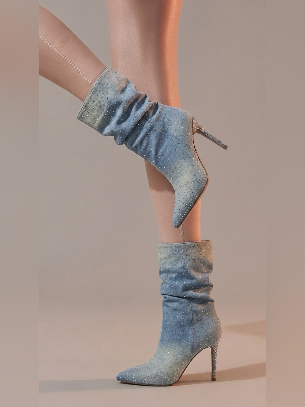 Thalia-sodi Women's Blue Boots Hard yo find in denim! Size 5 NIB HARD TO FIND!!